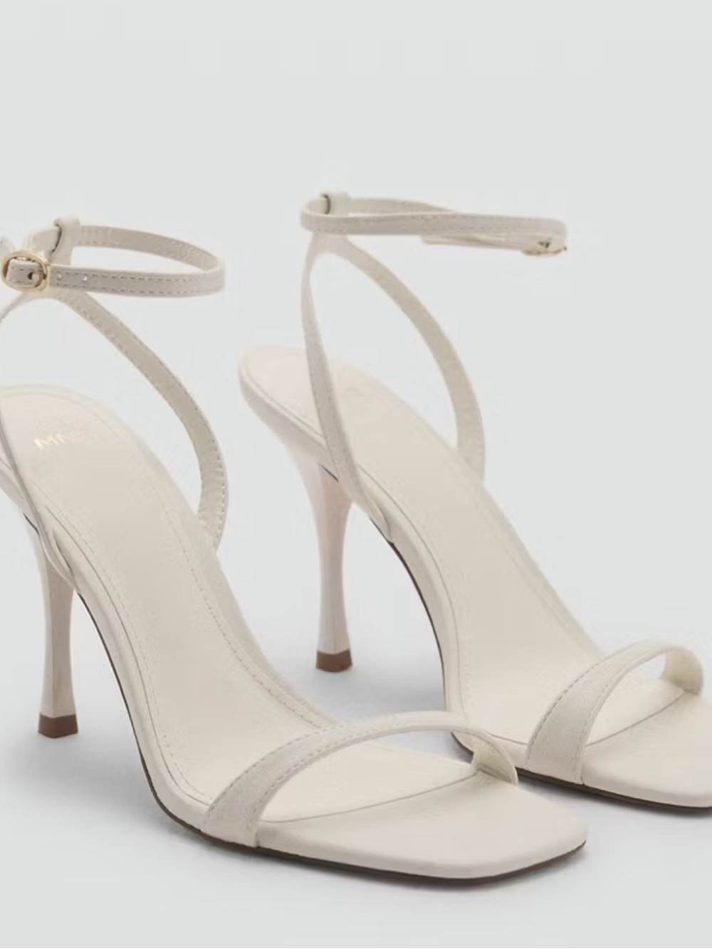 Mango Cream Strappy Stiletto Heels